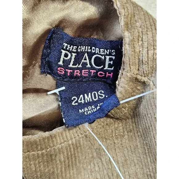 The Children's Place 24M Corduroy Dress & Bloomers Set Brown Ruffle Hem Floral - Picture 2 of 12